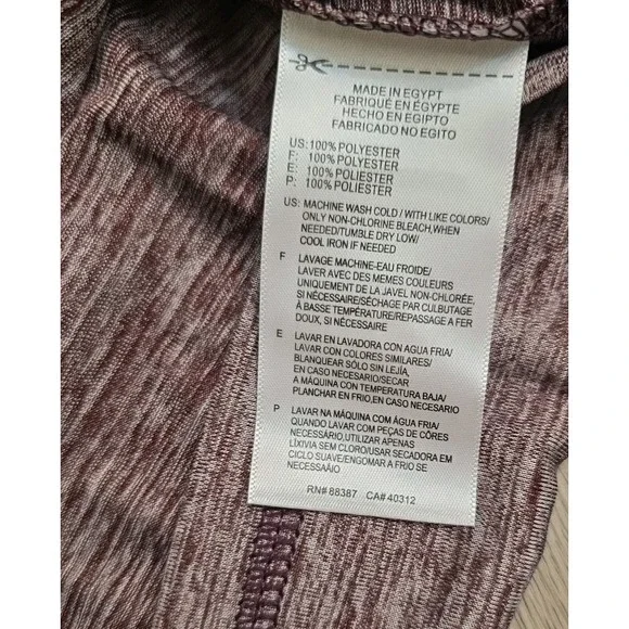 Adidas Women’s Long Sleeve Tech Tee Heather Shadow Fig Size L - Picture 6 of 8